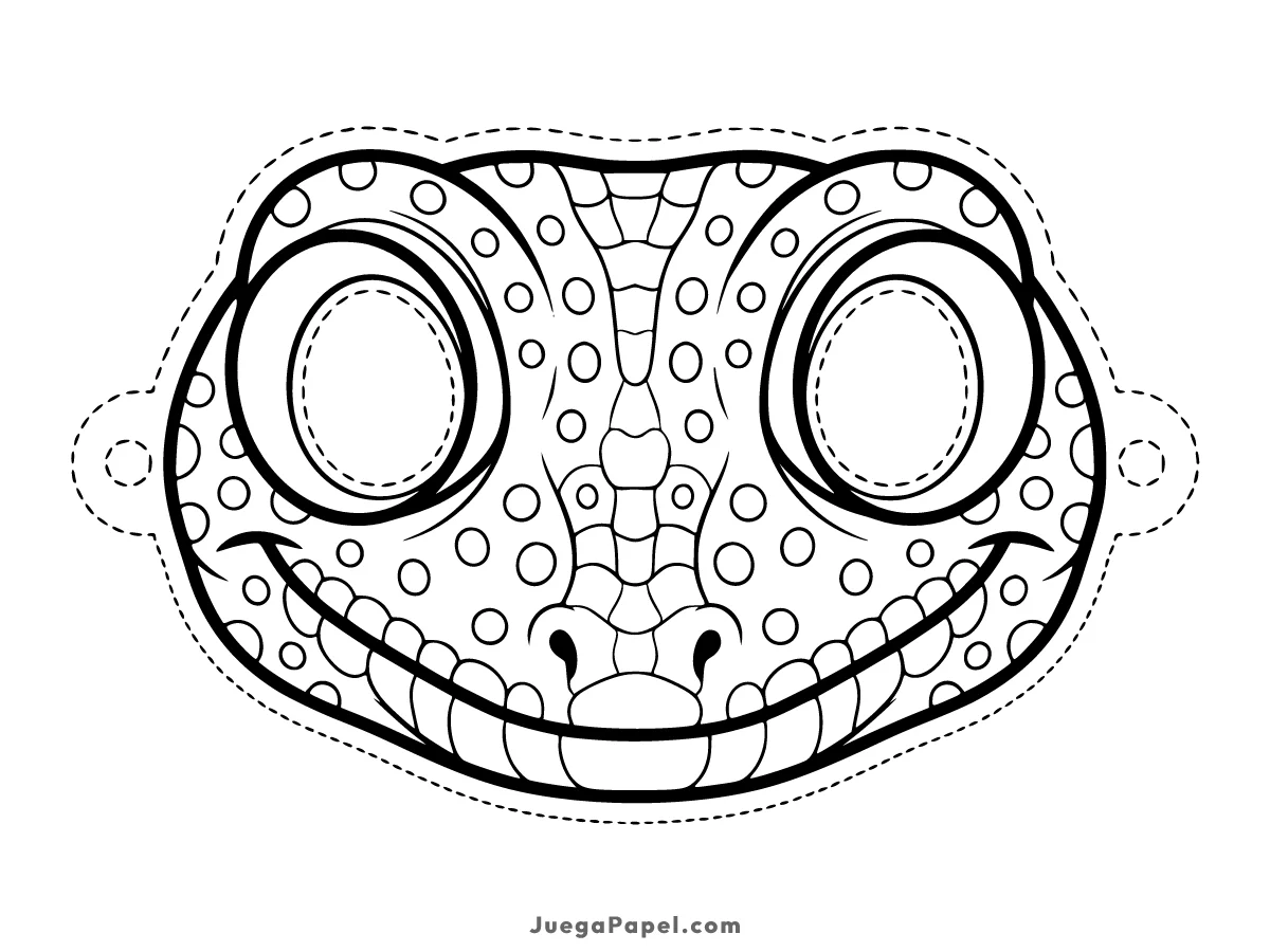 Careta recortable para imprimir, pintar y recortar de Gecko