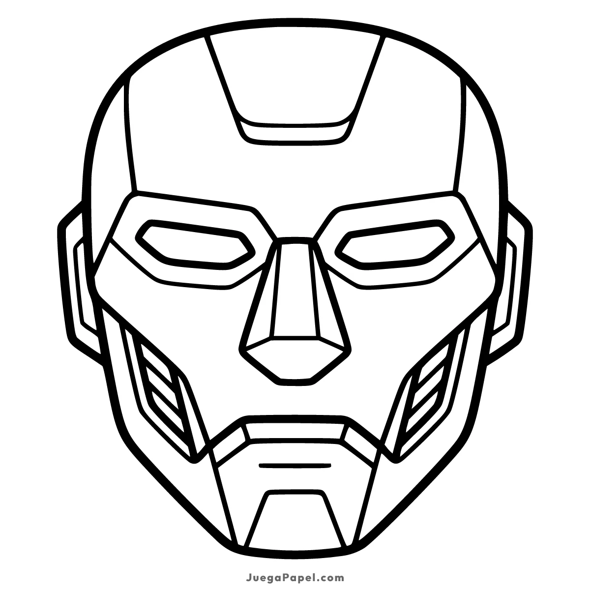 Careta recortable para imprimir, pintar y recortar de Robot