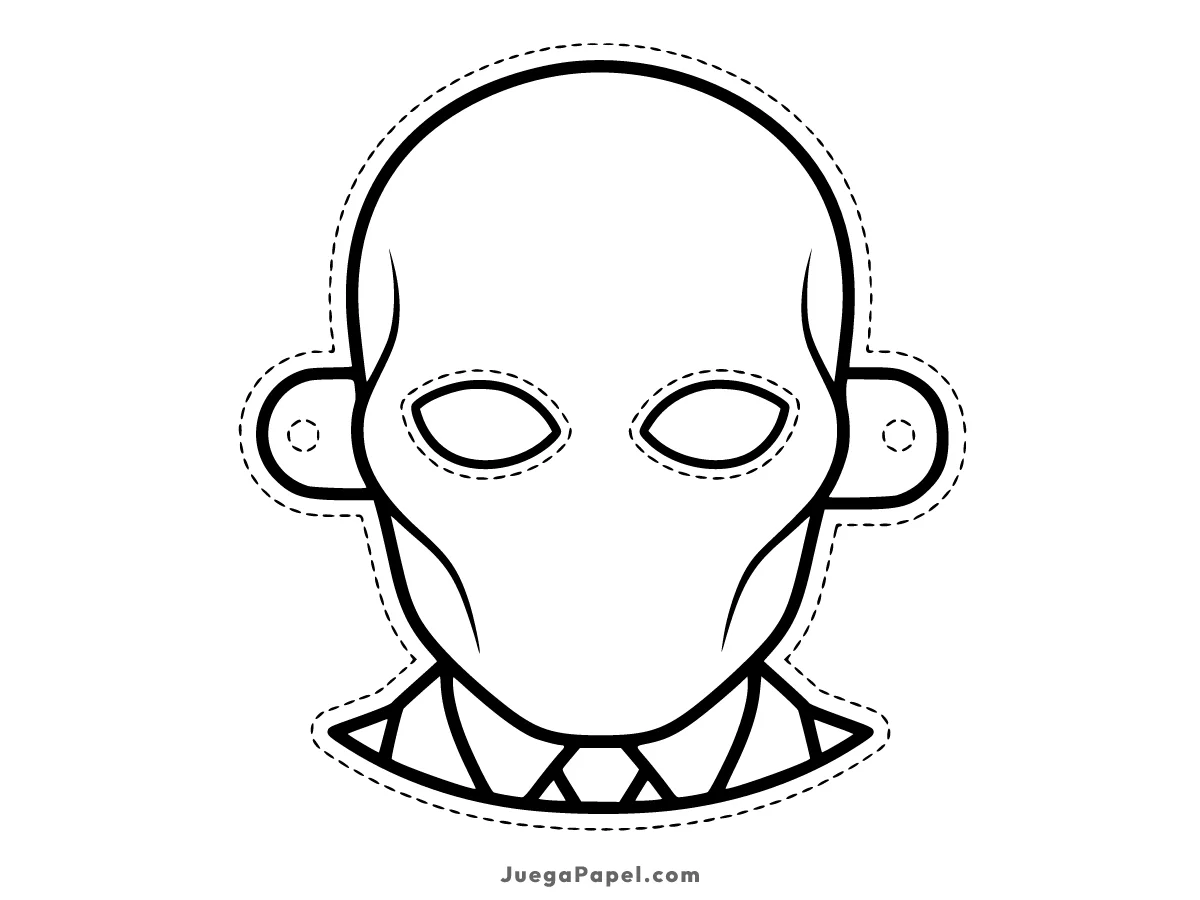 Careta recortable para imprimir, pintar y recortar de Slenderman