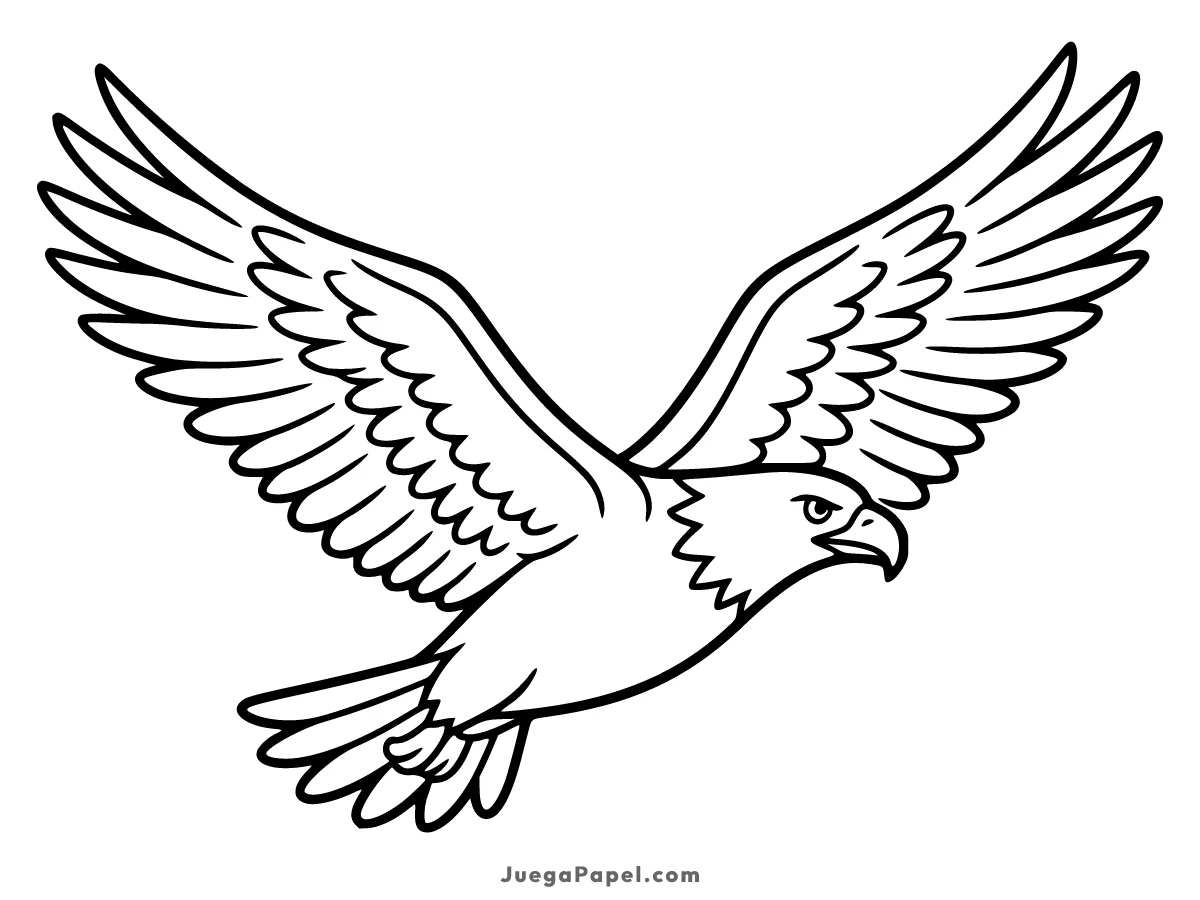 Dibujo para colorear e imprimir de Águila Volando