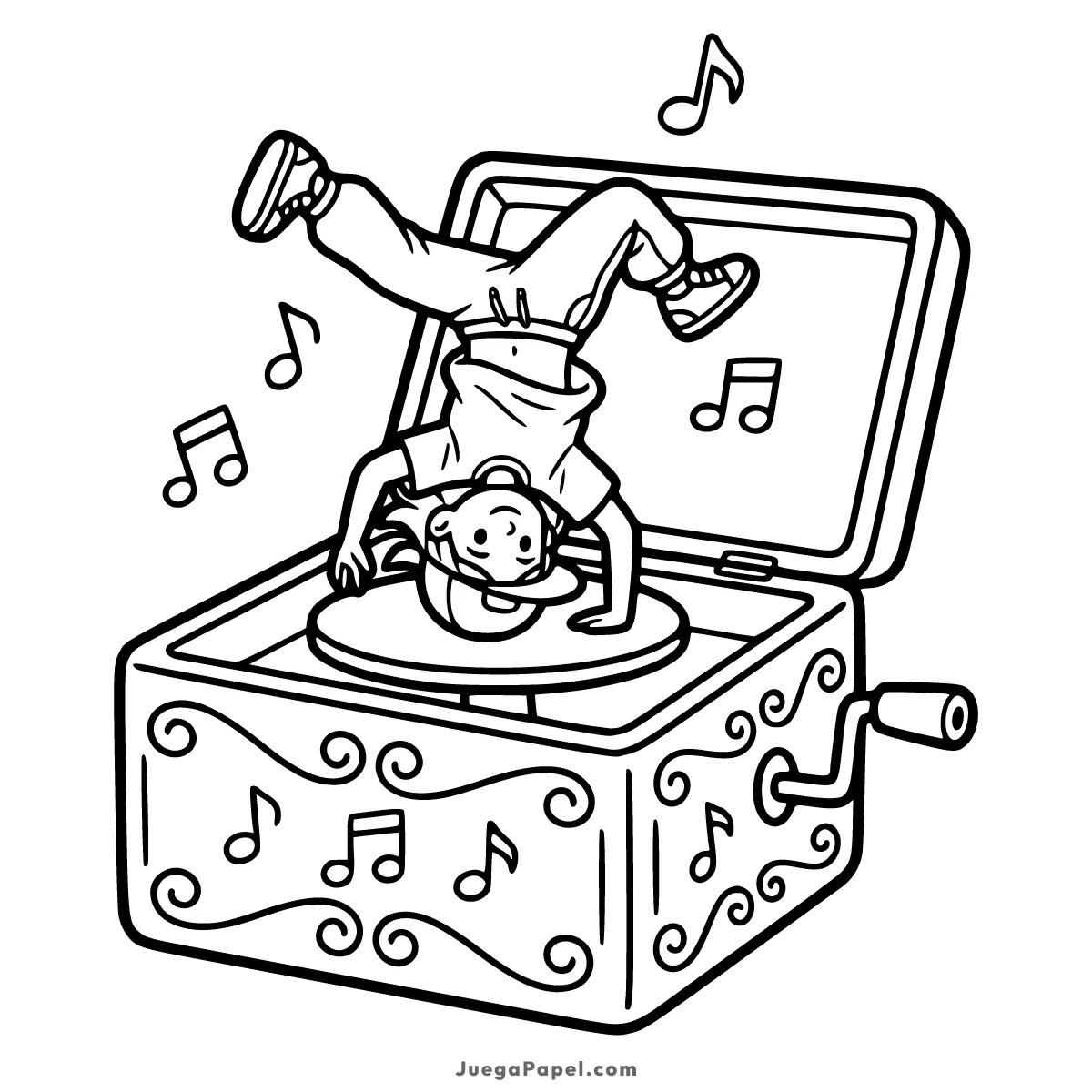 Dibujo para colorear e imprimir de Bailarina Breakdance