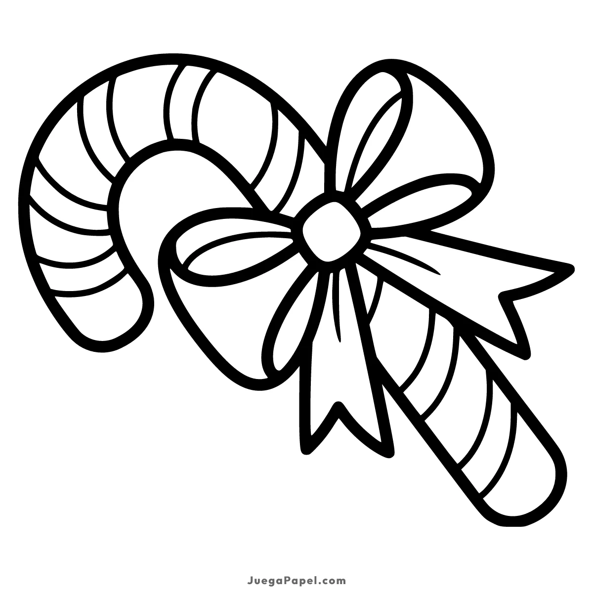 Dibujo para colorear e imprimir de Bastón Con Lazo