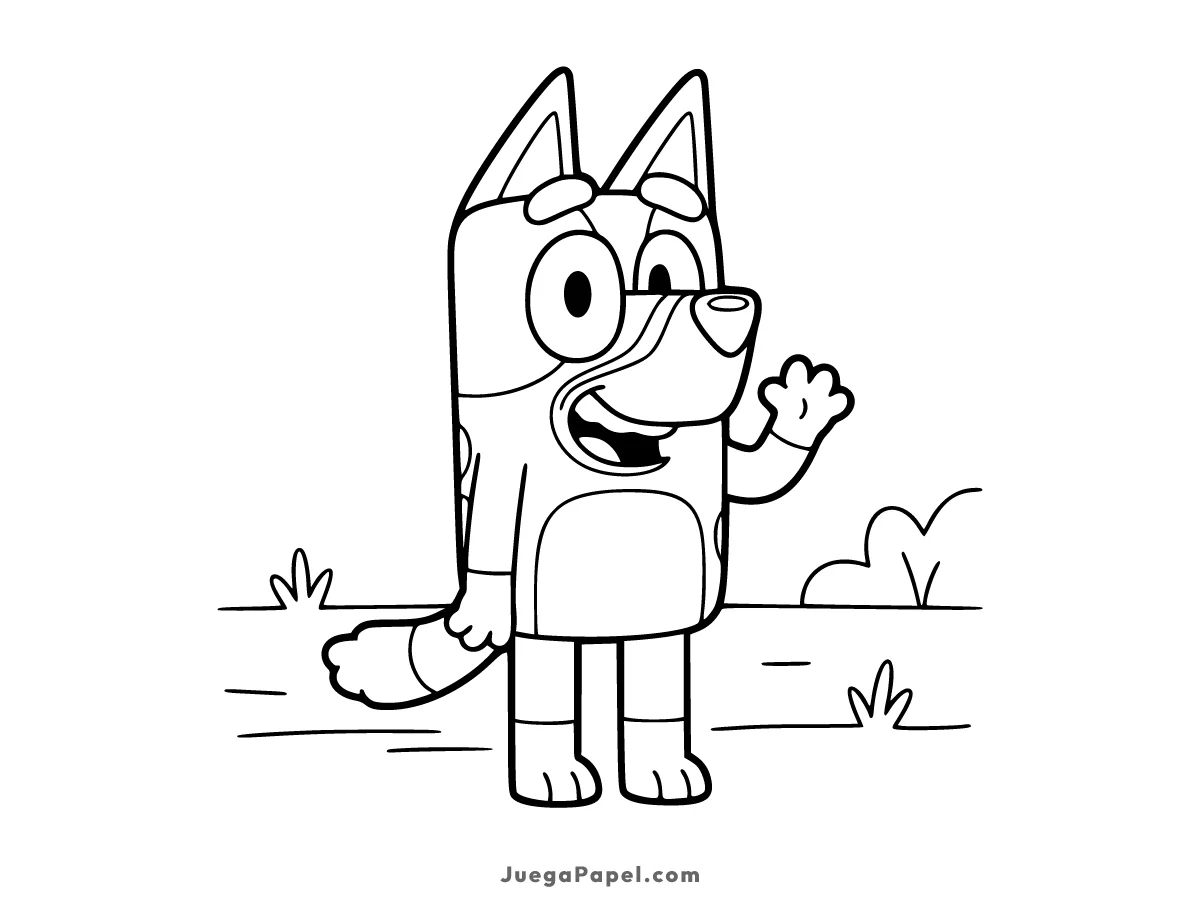 Dibujo para colorear e imprimir de Bluey