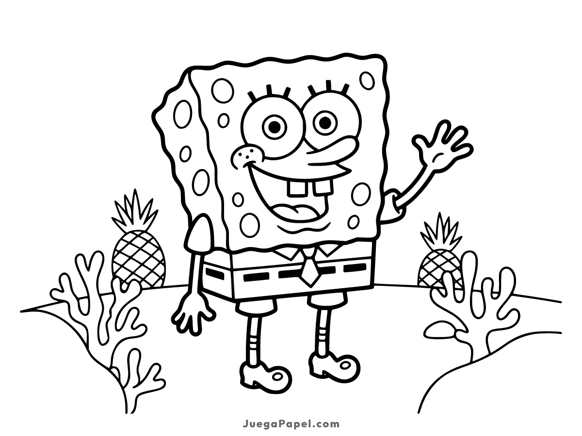 Dibujo para colorear e imprimir de Bob Esponja