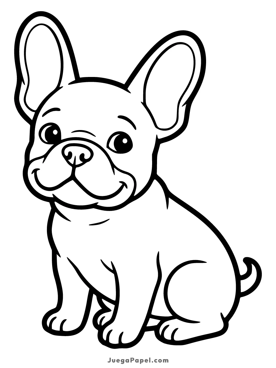 Dibujo para colorear e imprimir de Bulldog Francés