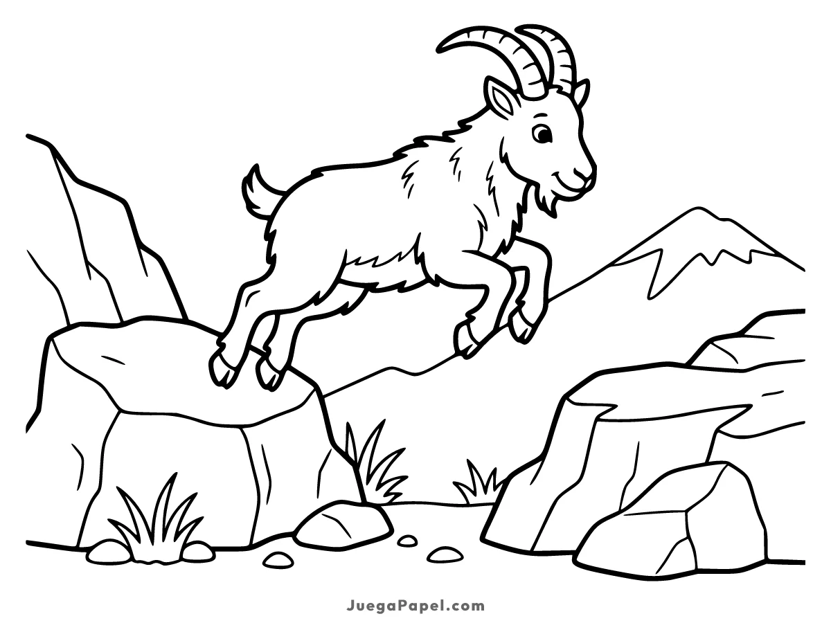 Dibujo para colorear e imprimir de Cabra Montesa