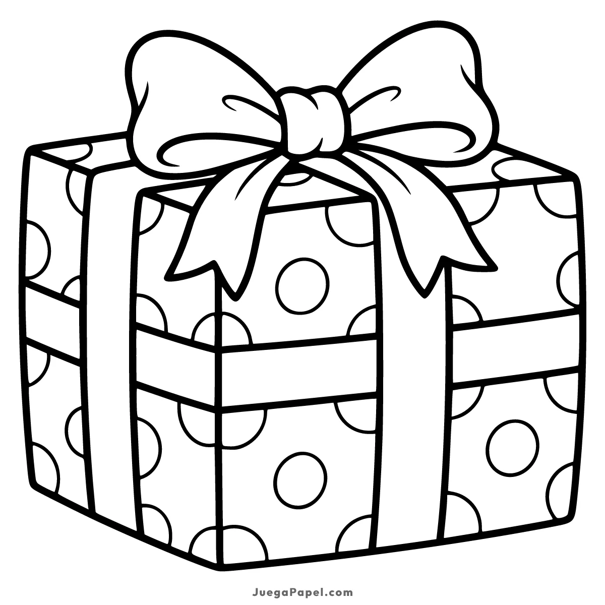 Dibujo para colorear e imprimir de Caja de Regalo