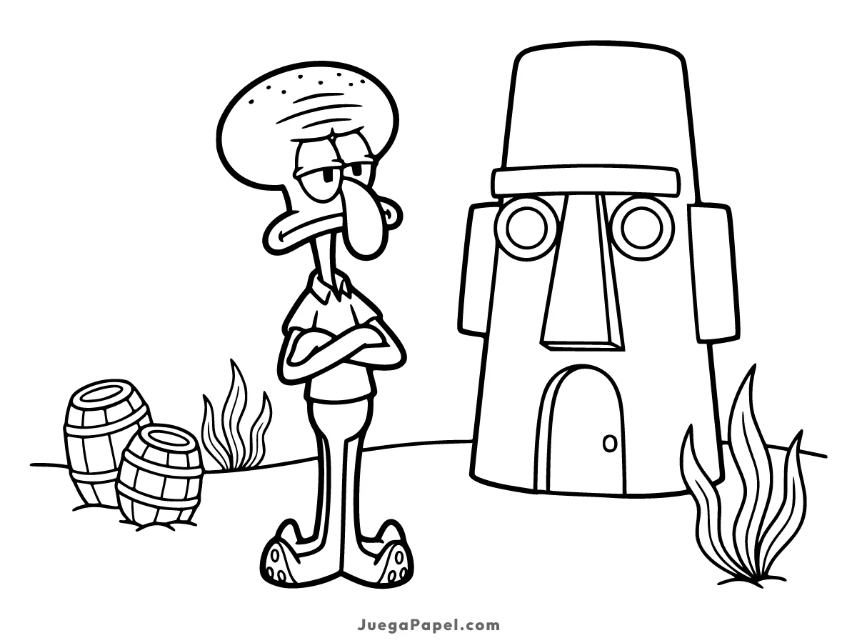 Dibujo para colorear e imprimir de Calamardo