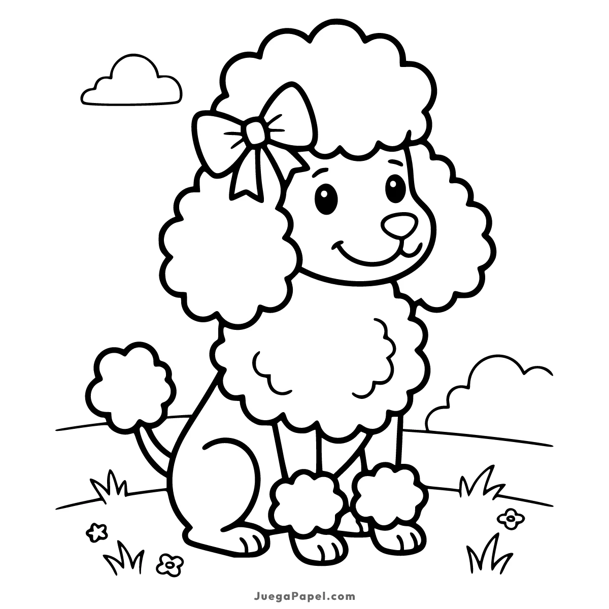 Dibujo para colorear e imprimir de Caniche