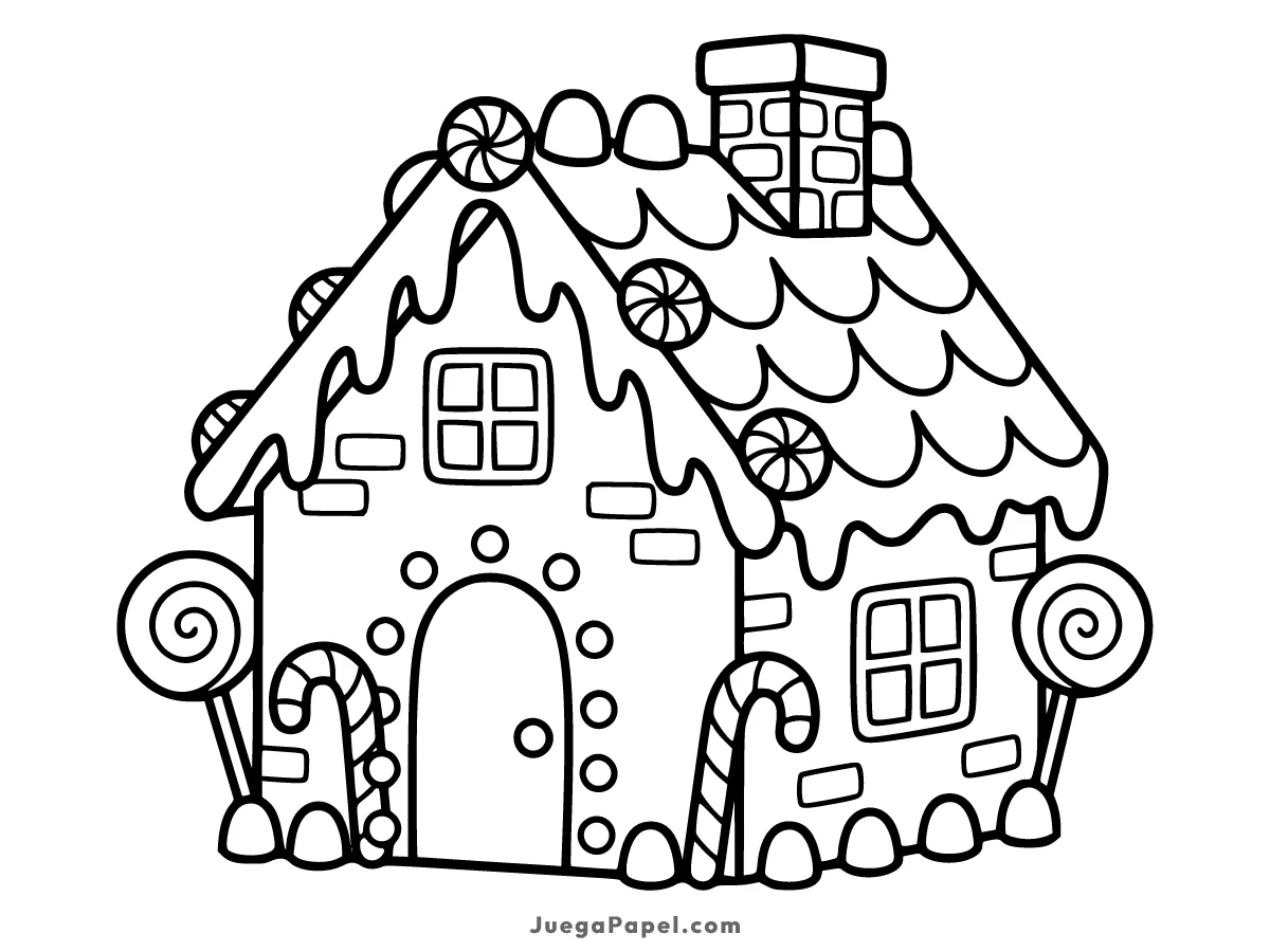 Dibujo para colorear e imprimir de Casa de Jengibre