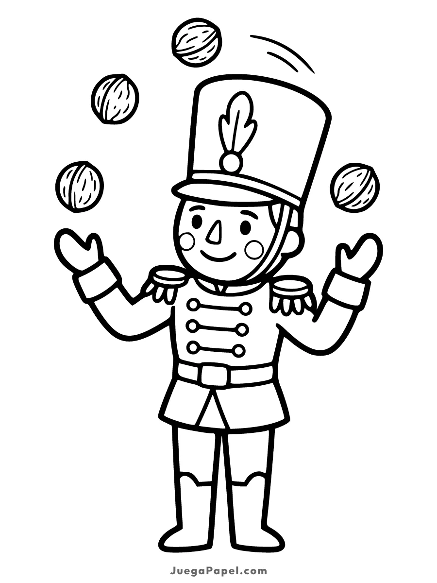 Dibujo para colorear e imprimir de Cascanueces Malabarista