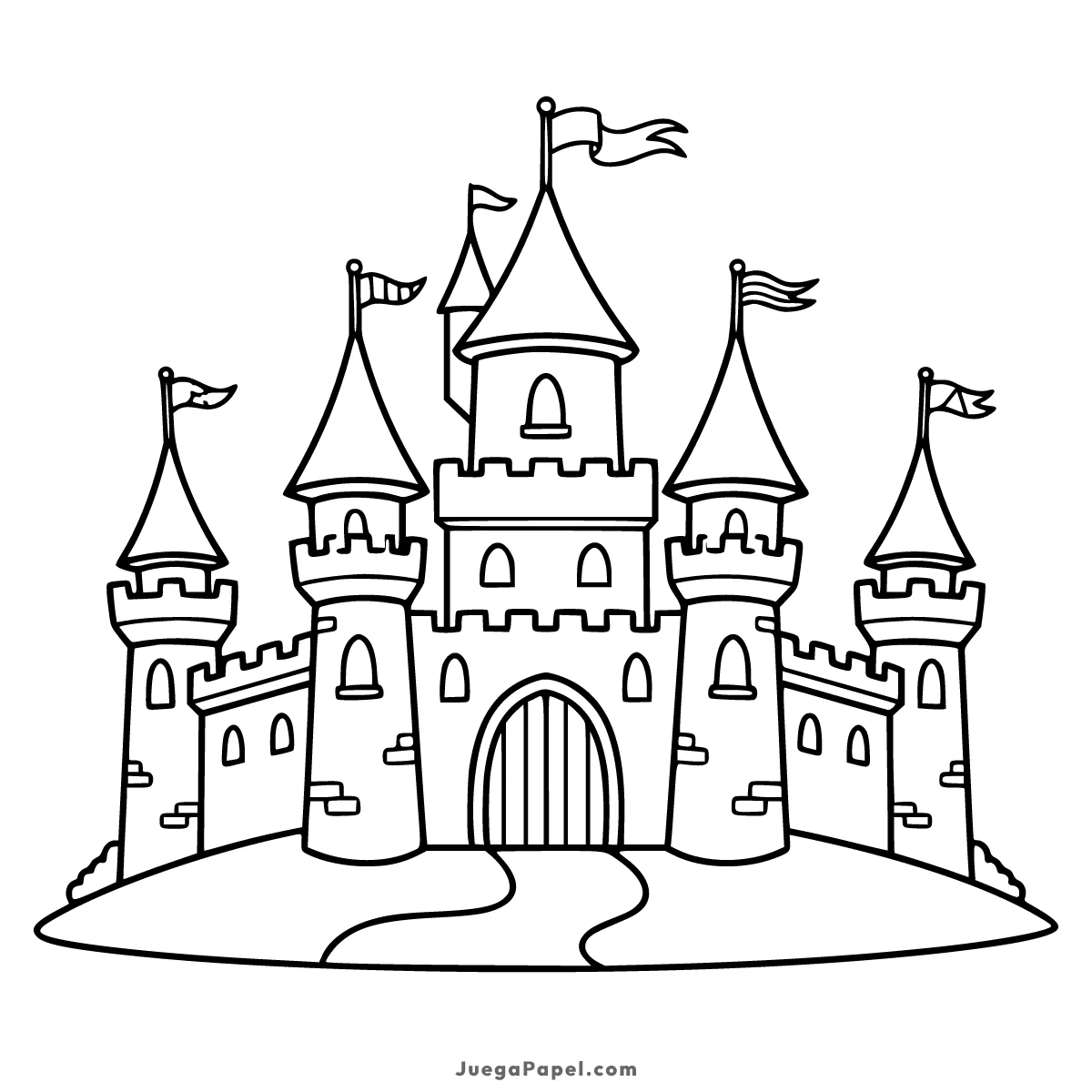 Dibujo para colorear e imprimir de Castillo Medieval