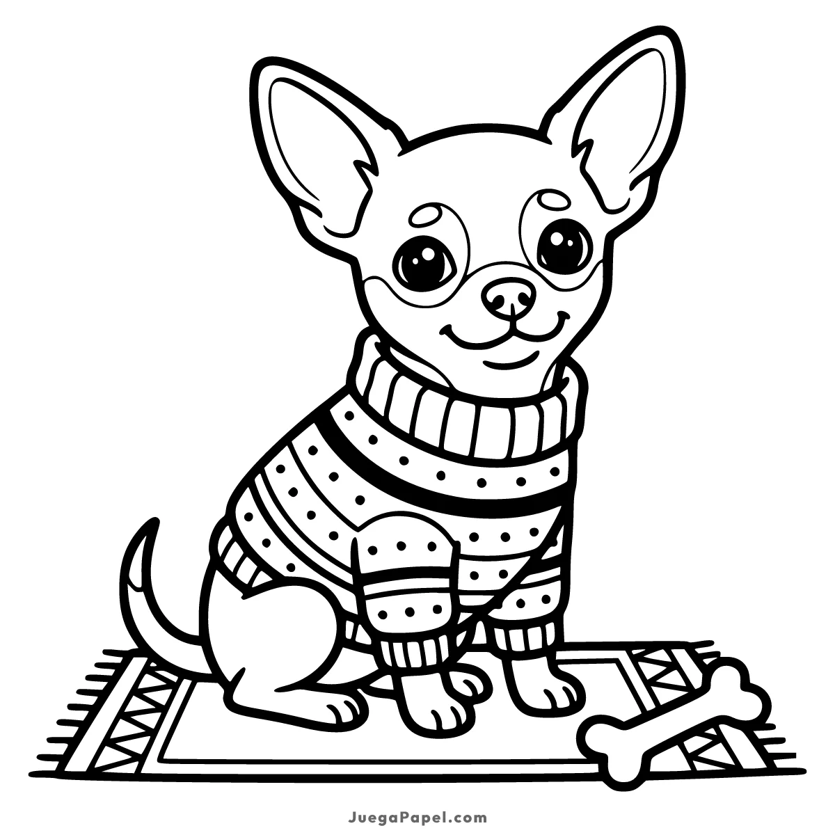 Dibujo para colorear e imprimir de Chihuahua