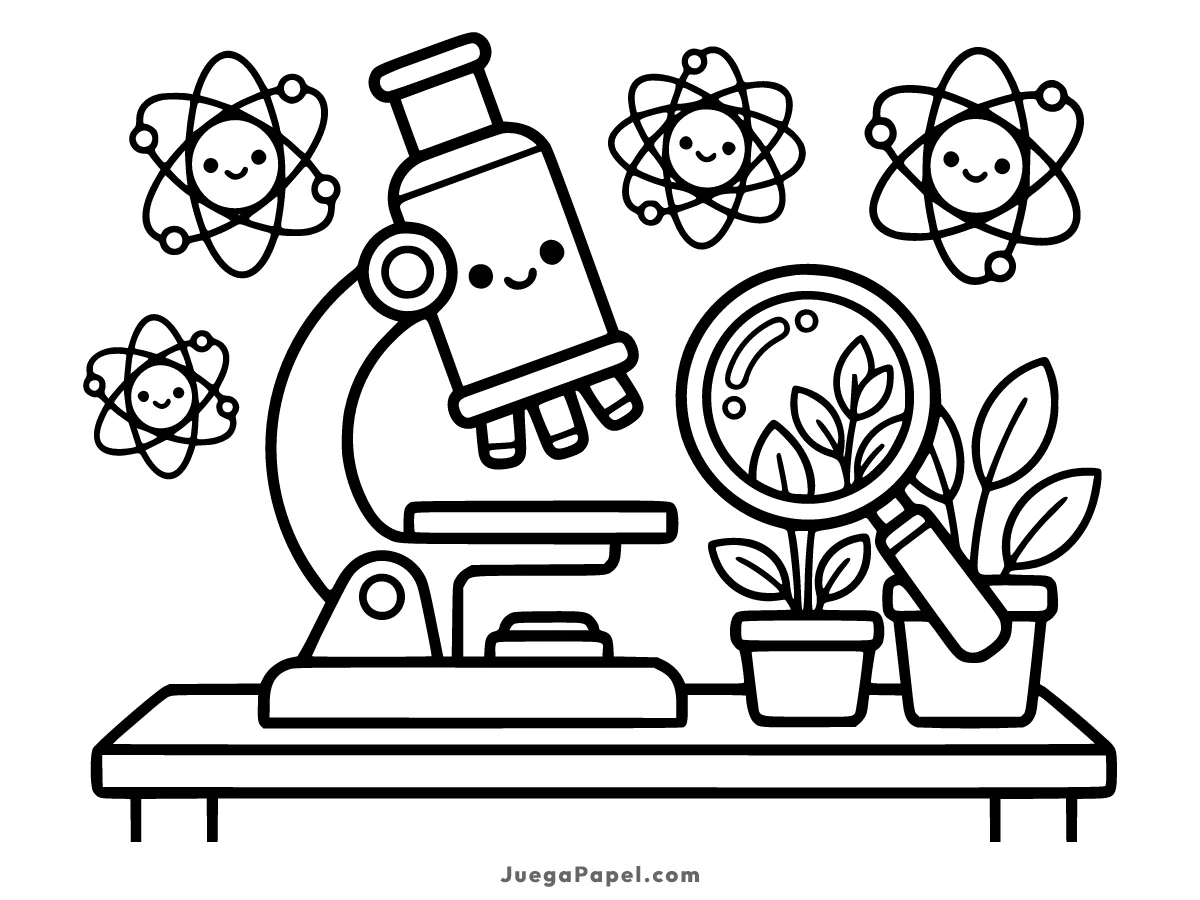 Dibujo para colorear e imprimir de Ciencia