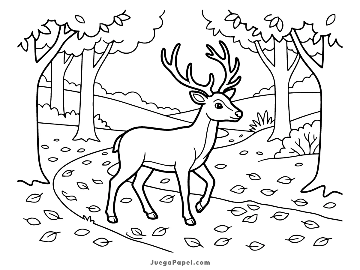 Dibujo para colorear e imprimir de Ciervo
