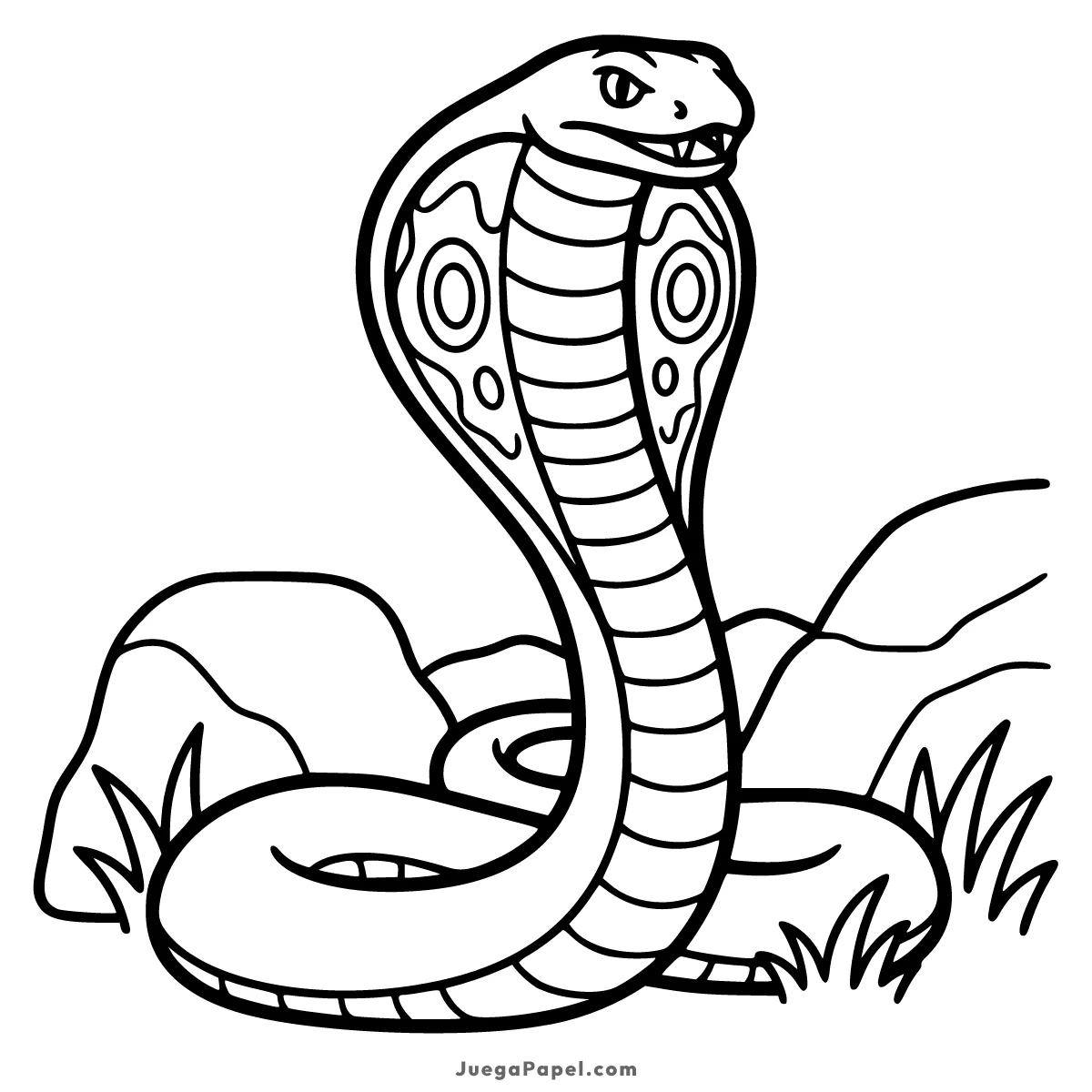 Dibujo para colorear e imprimir de Cobra Real
