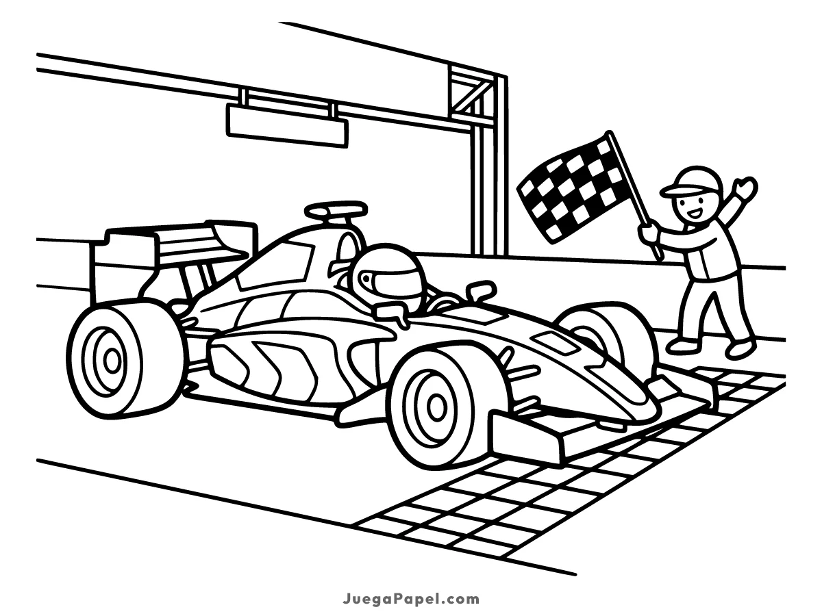 Dibujo para colorear e imprimir de Coche de Fórmula 1