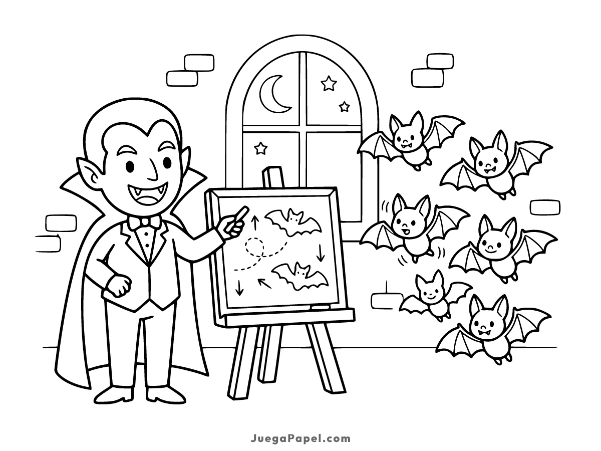 Dibujo para colorear e imprimir de Conde Drácula