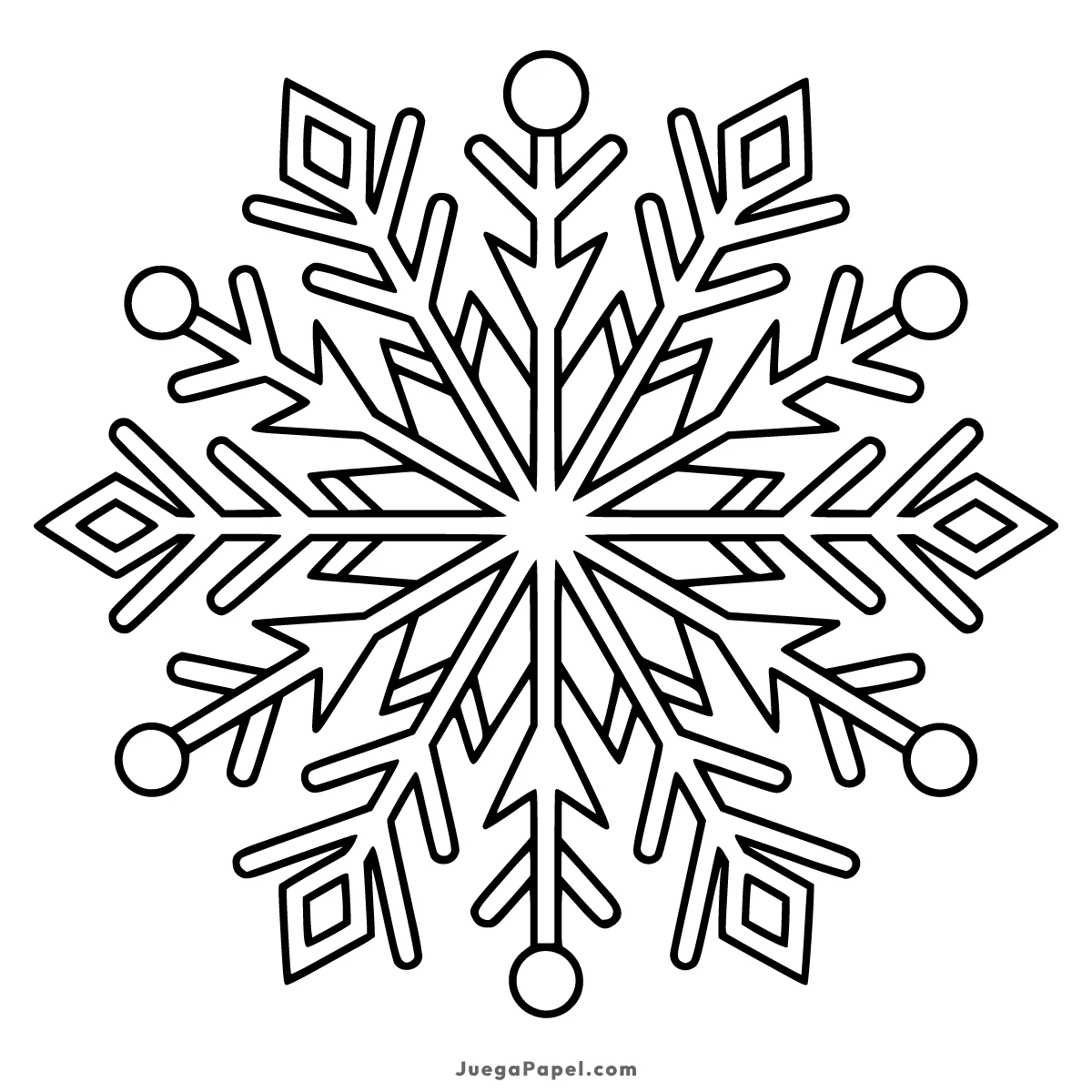 Dibujo para colorear e imprimir de Copo de Nieve