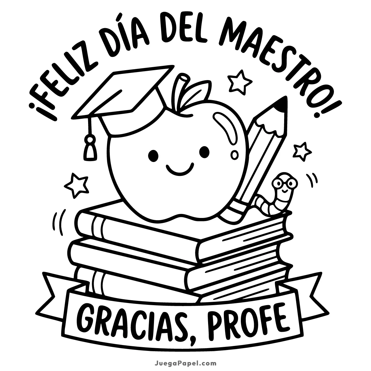 Dibujo para colorear e imprimir de Día Del Maestro