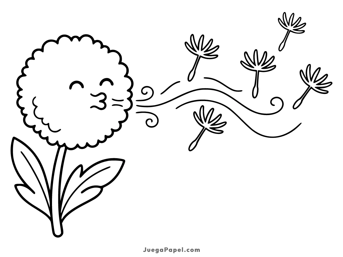Dibujo para colorear e imprimir de Diente de León