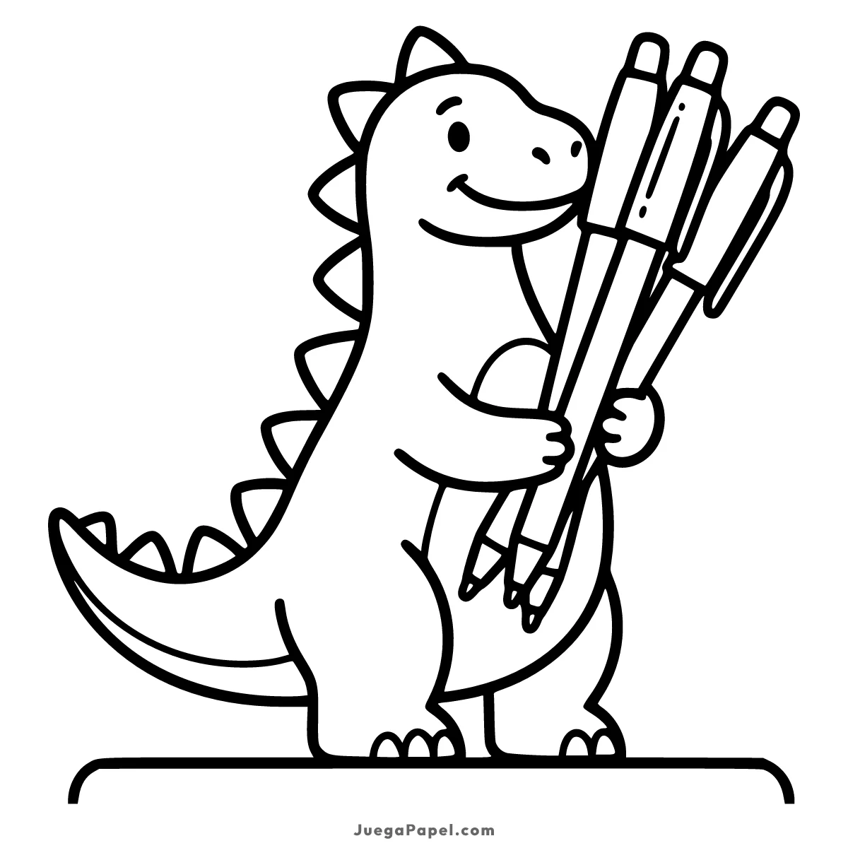 Dibujo para colorear e imprimir de Dinosaurio Lapicero