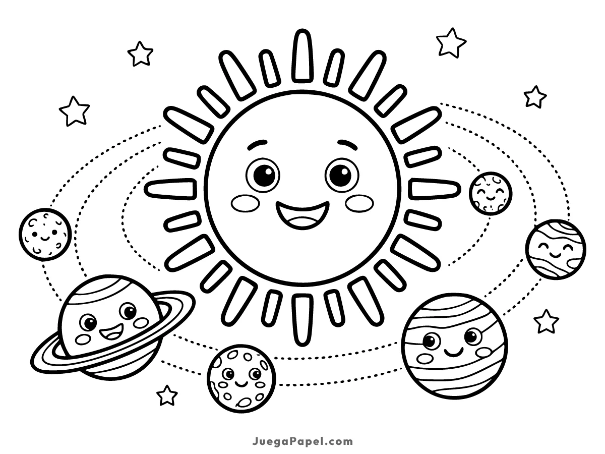 Dibujo para colorear e imprimir de El Sistema Solar