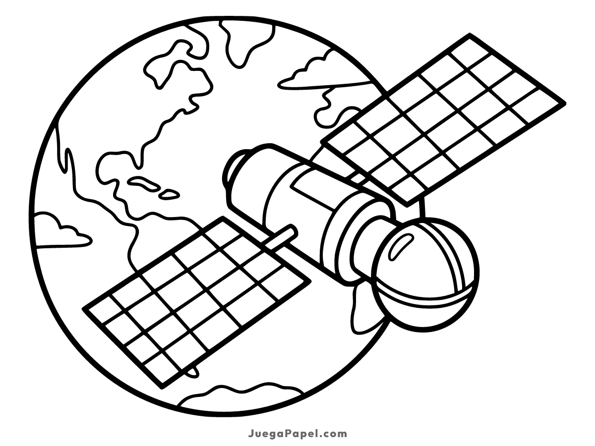 Dibujo para colorear e imprimir de Estación Espacial