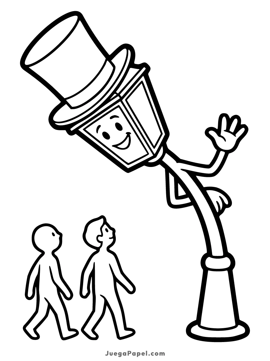 Dibujo para colorear e imprimir de Farola Saludando
