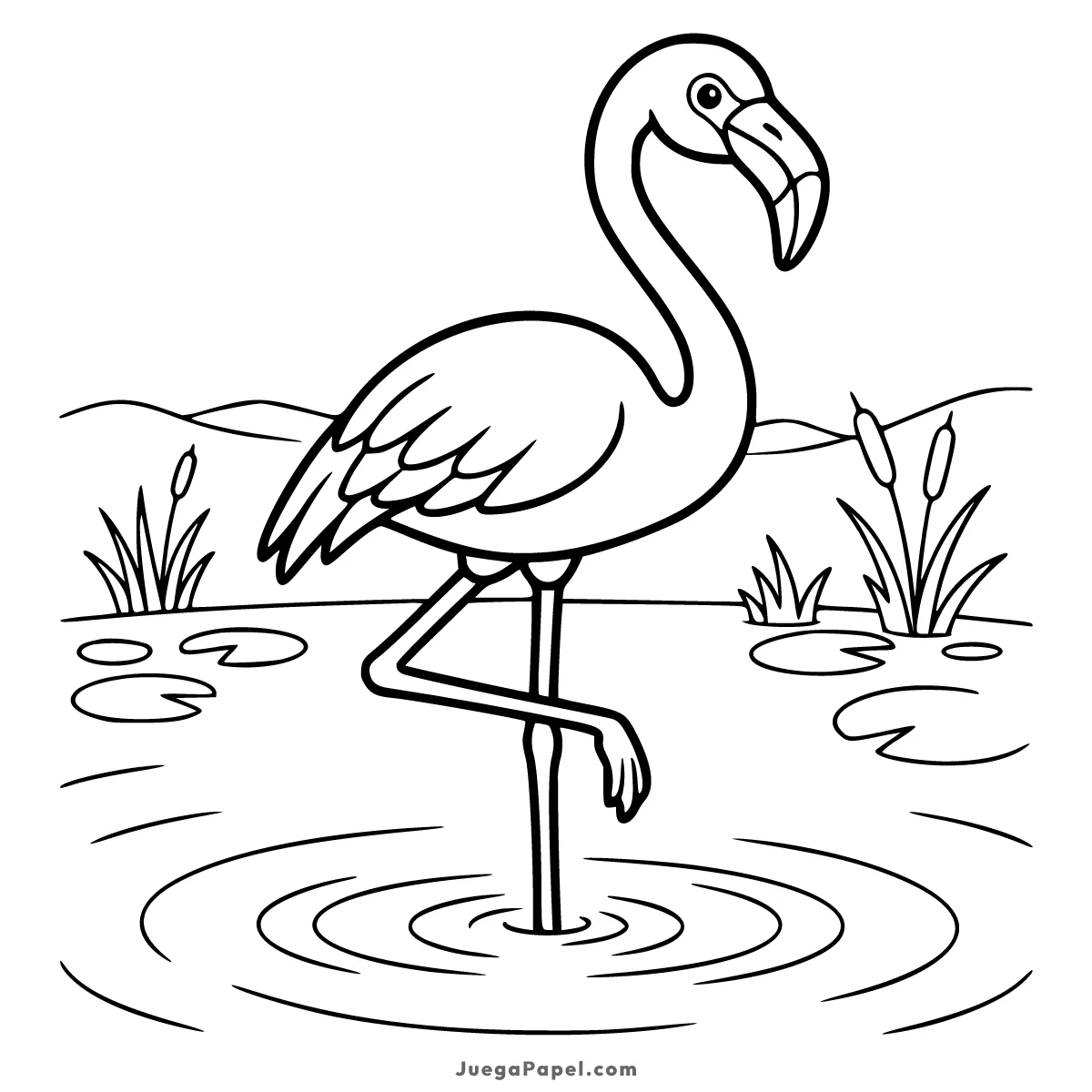 Dibujo para colorear e imprimir de Flamenco