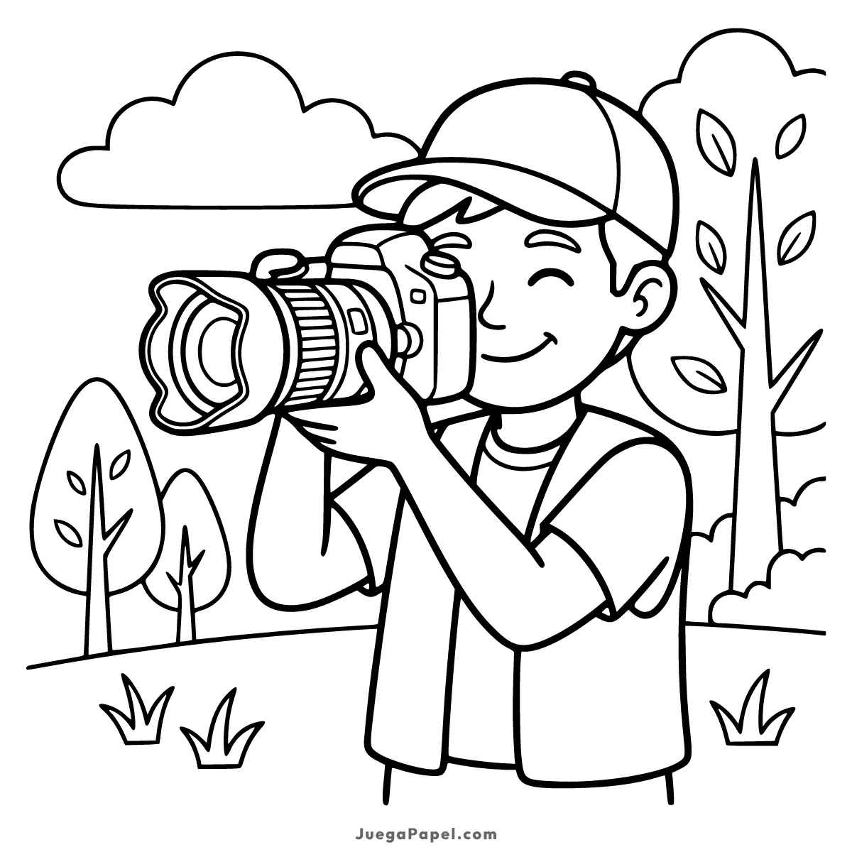 Dibujo para colorear e imprimir de Fotógrafo