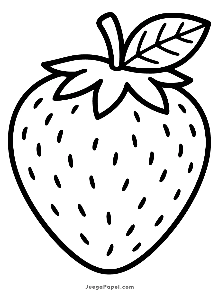 Dibujo para colorear e imprimir de Fresita Dulce y Fresca para Colorear