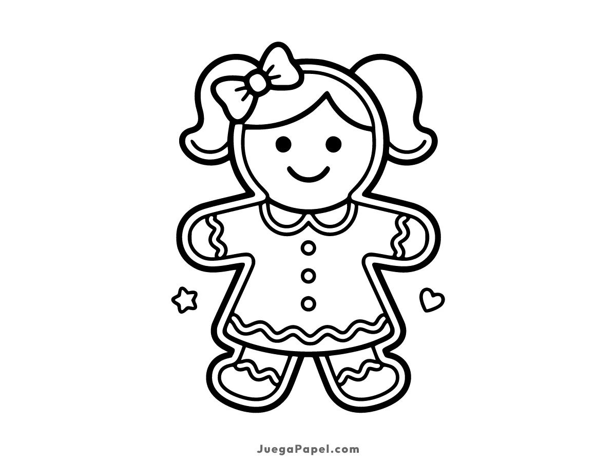 Dibujo para colorear e imprimir de Galleta de Jengibre