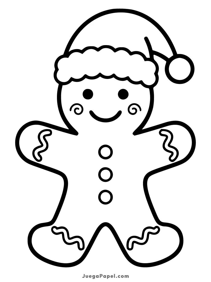 Dibujo para colorear e imprimir de Galleta de Jengibre
