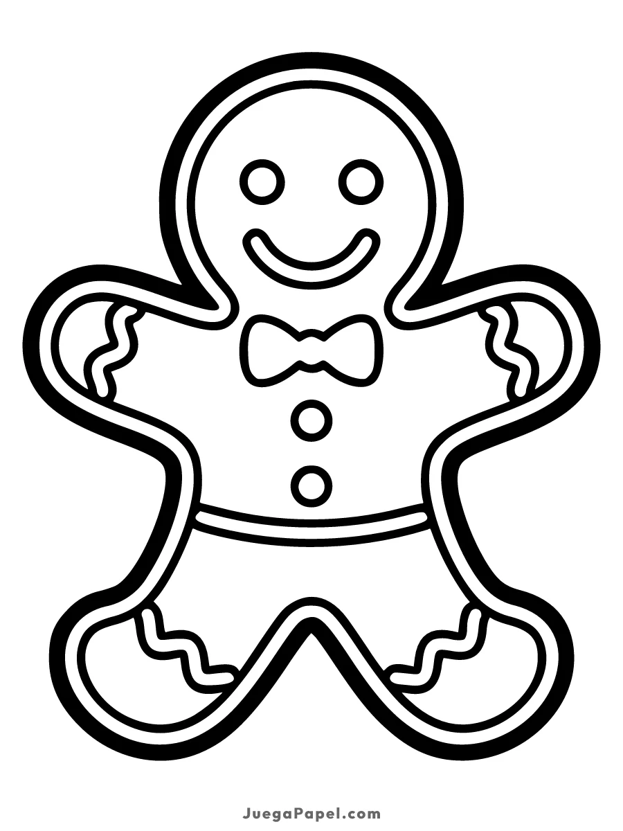 Dibujo para colorear e imprimir de Galleta de Jengibre
