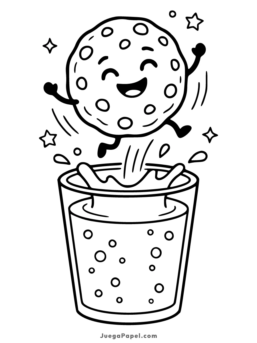 Dibujo para colorear e imprimir de Galleta Saltarina