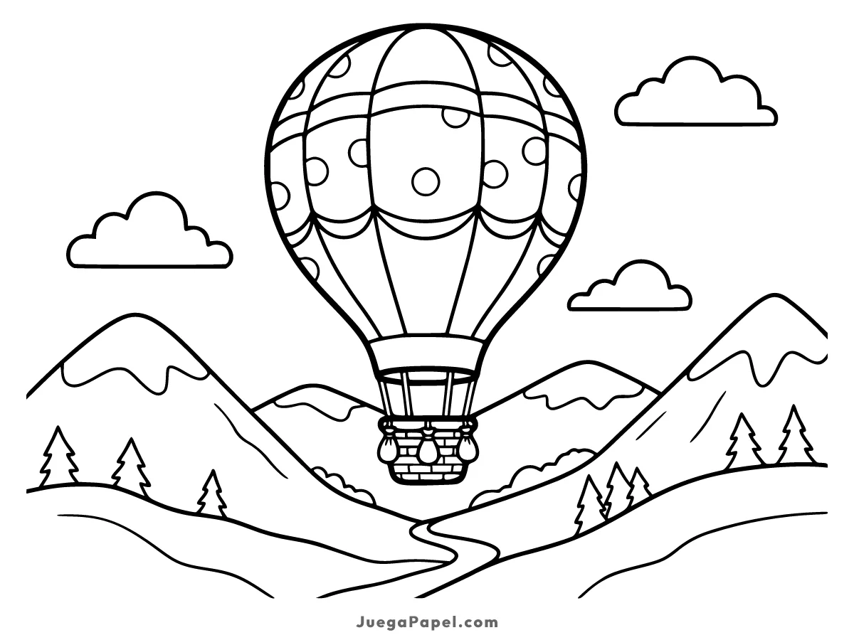 Dibujo para colorear e imprimir de Globo Aerostático