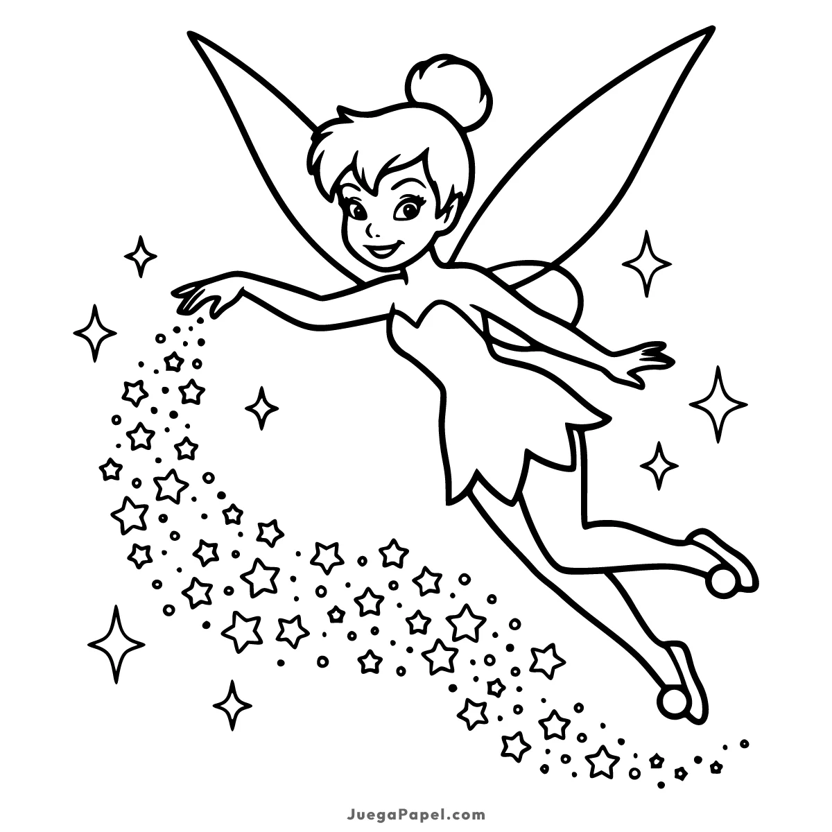 Dibujo para colorear e imprimir de Hada Campanilla