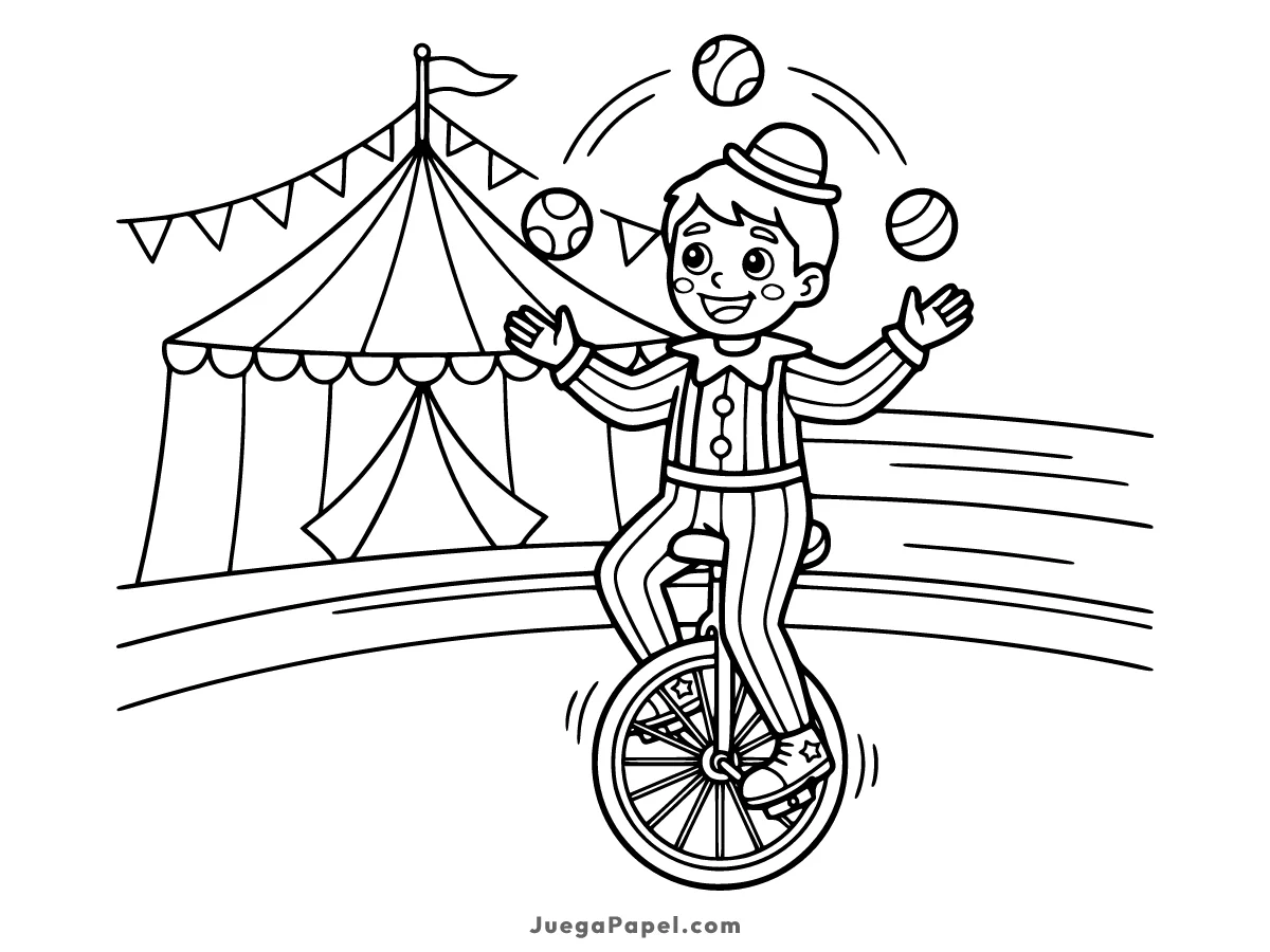 Dibujo para colorear e imprimir de Malabarista