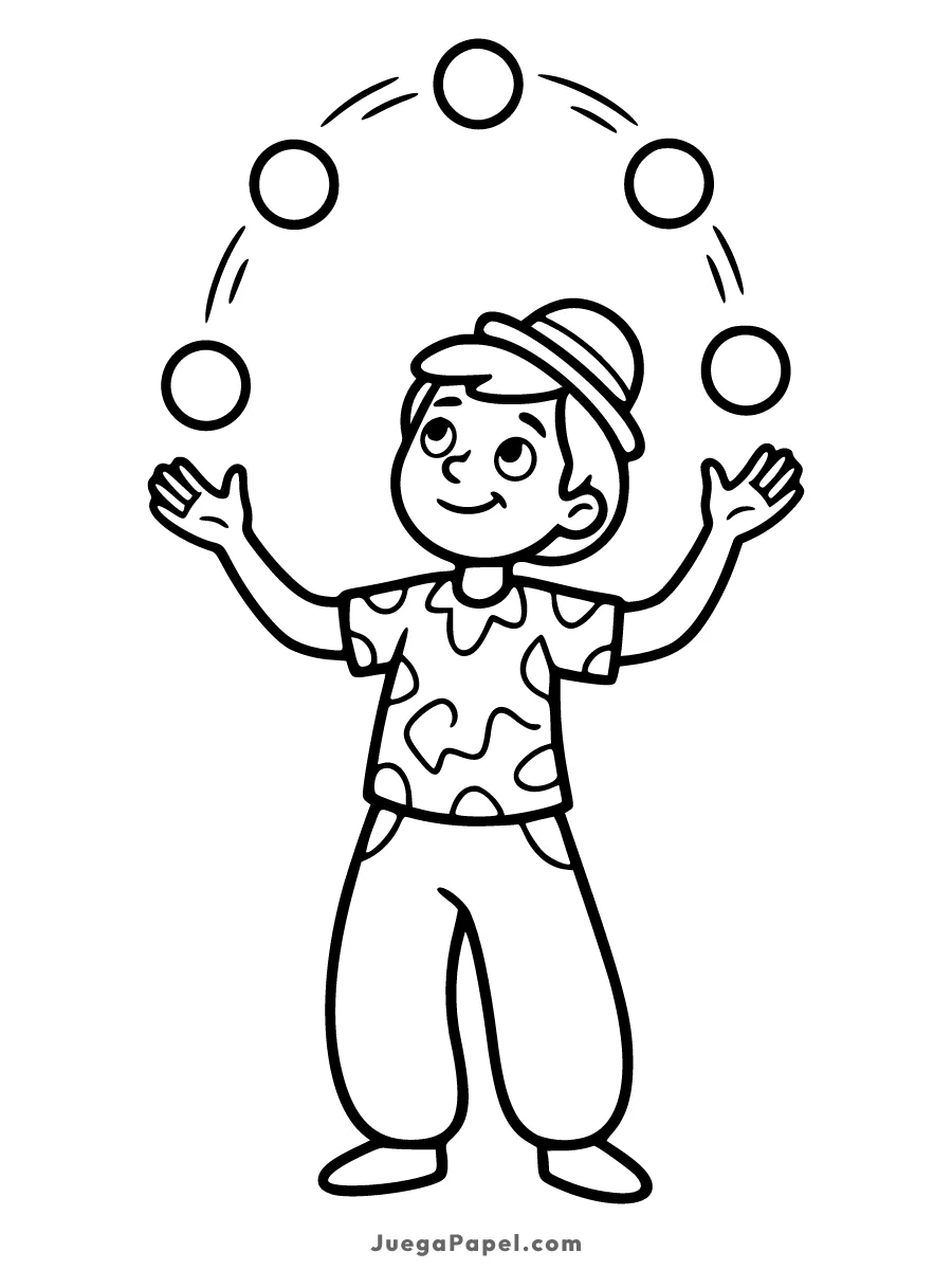 Dibujo para colorear e imprimir de Malabarista