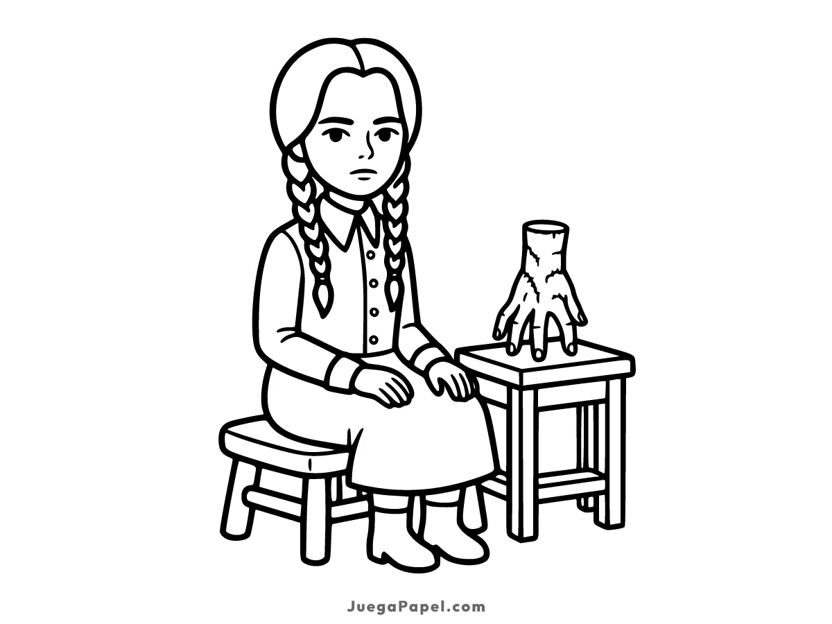 Dibujo para colorear e imprimir de Miércoles