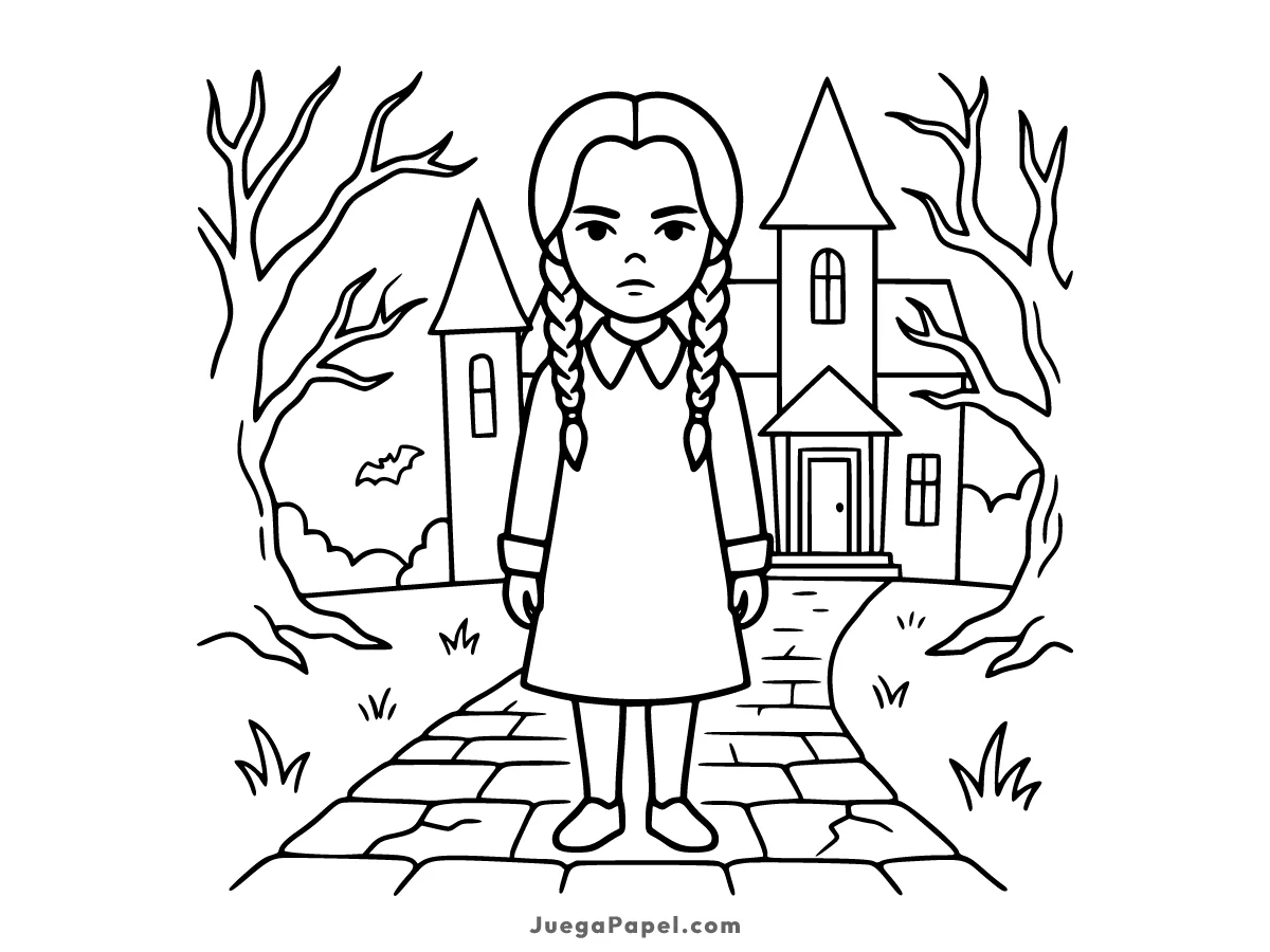 Dibujo para colorear e imprimir de Miércoles