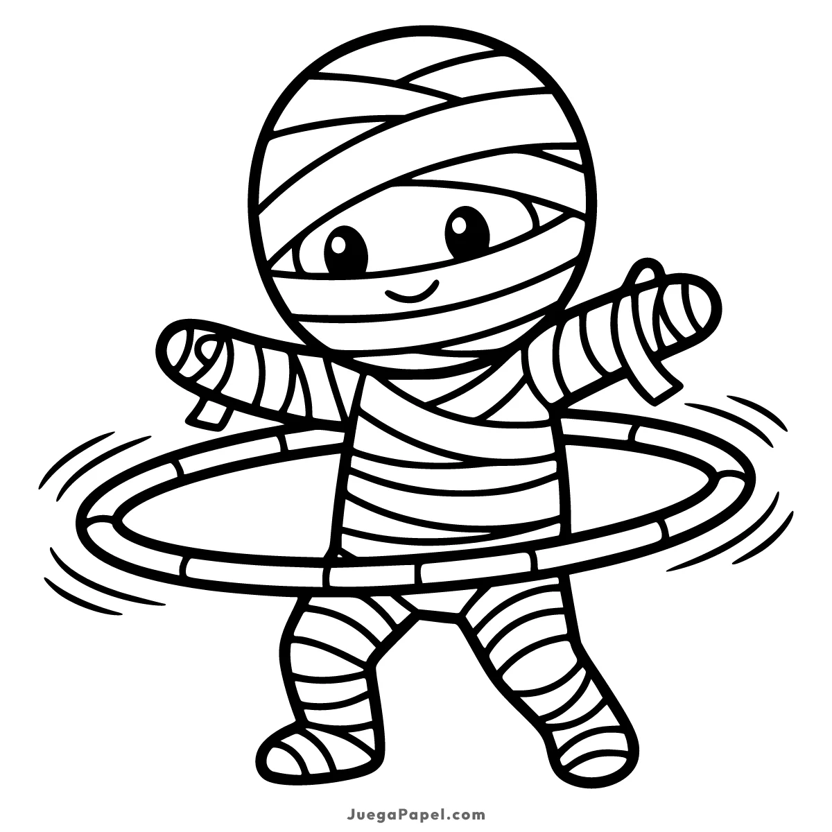 Dibujo para colorear e imprimir de Momia Con Hula-hula