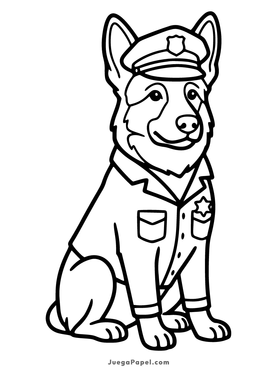 Dibujo para colorear e imprimir de Pastor Alemán