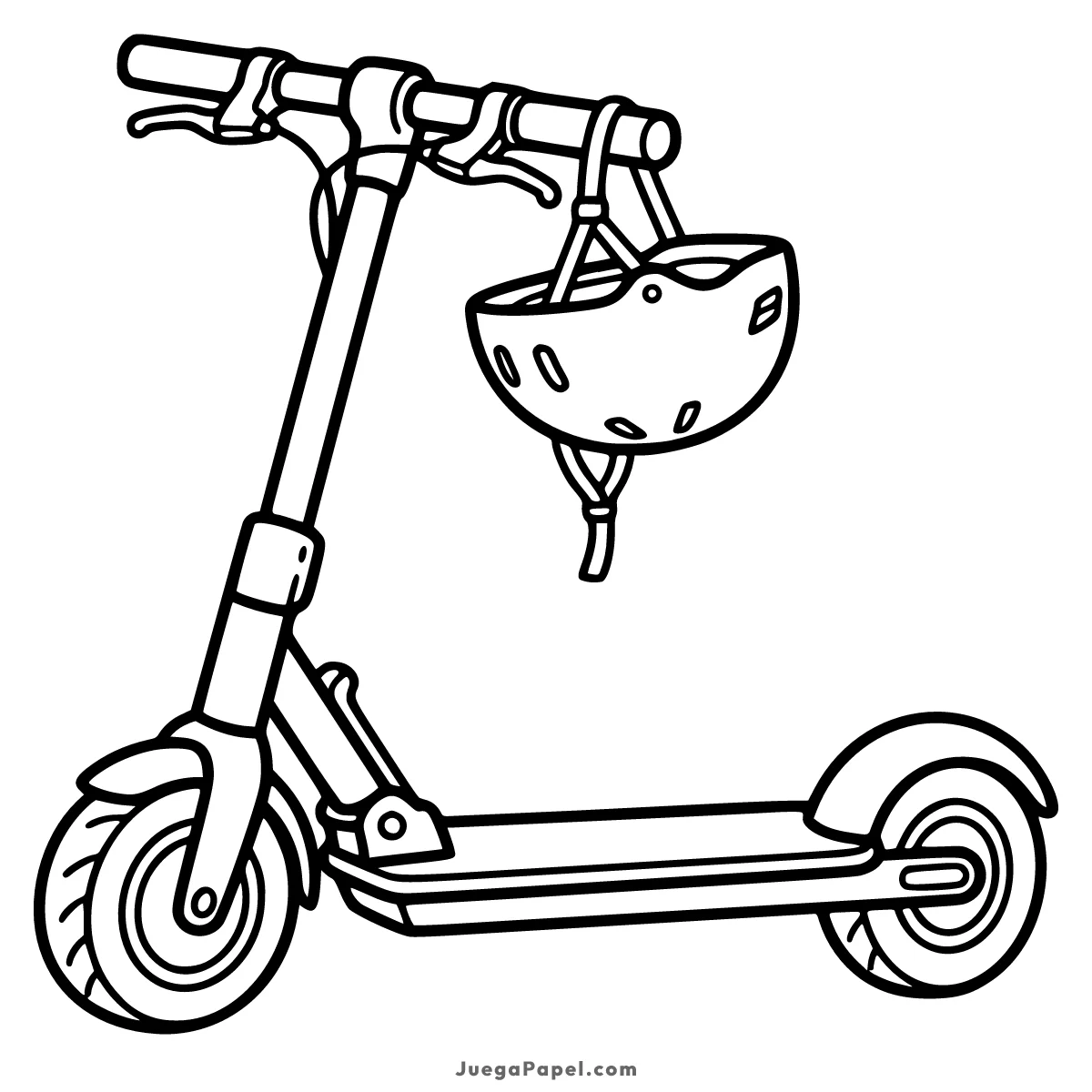 Dibujo para colorear e imprimir de Patinete Eléctrico