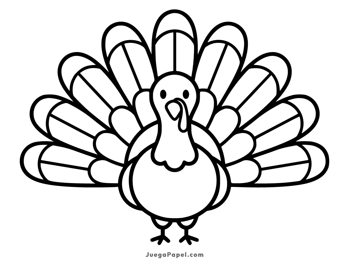 Dibujo para colorear e imprimir de Pavo