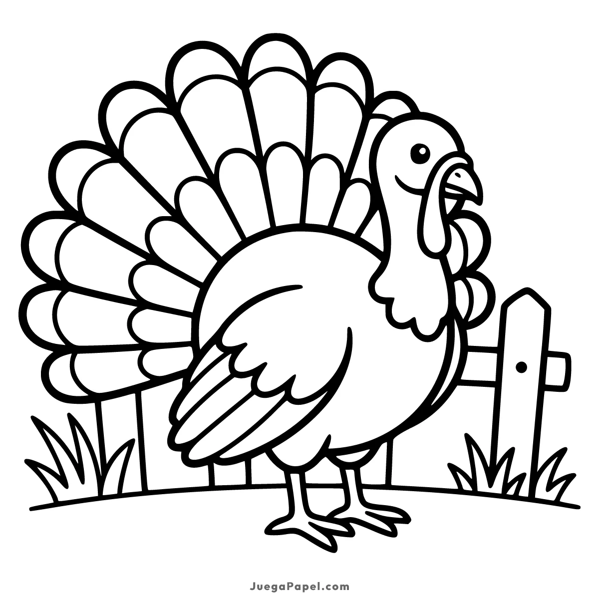 Dibujo para colorear e imprimir de Pavo