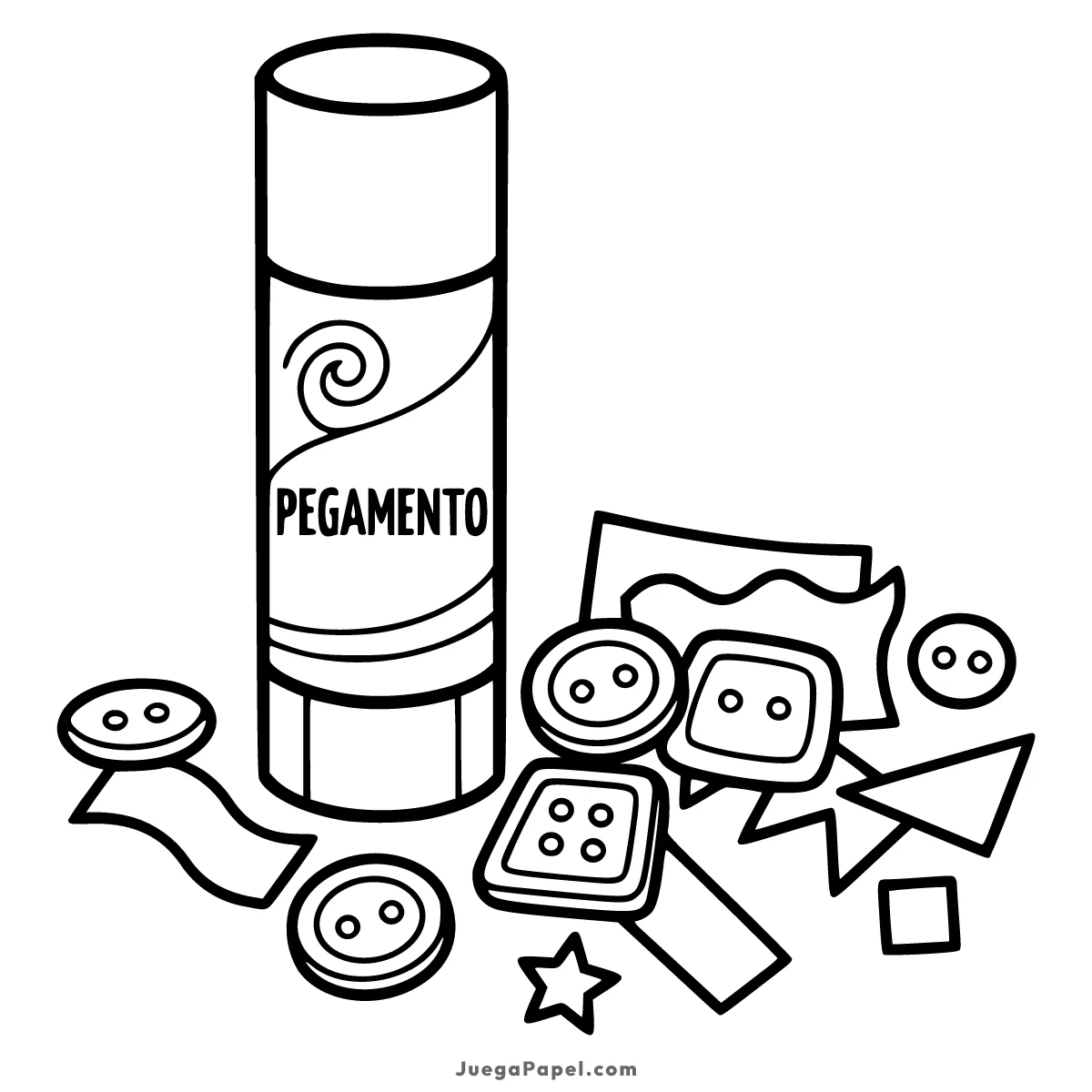 Dibujo para colorear e imprimir de Pegamento para Manualidades