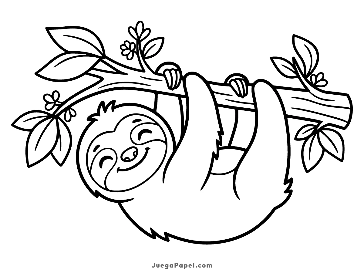 Dibujo para colorear e imprimir de Perezoso