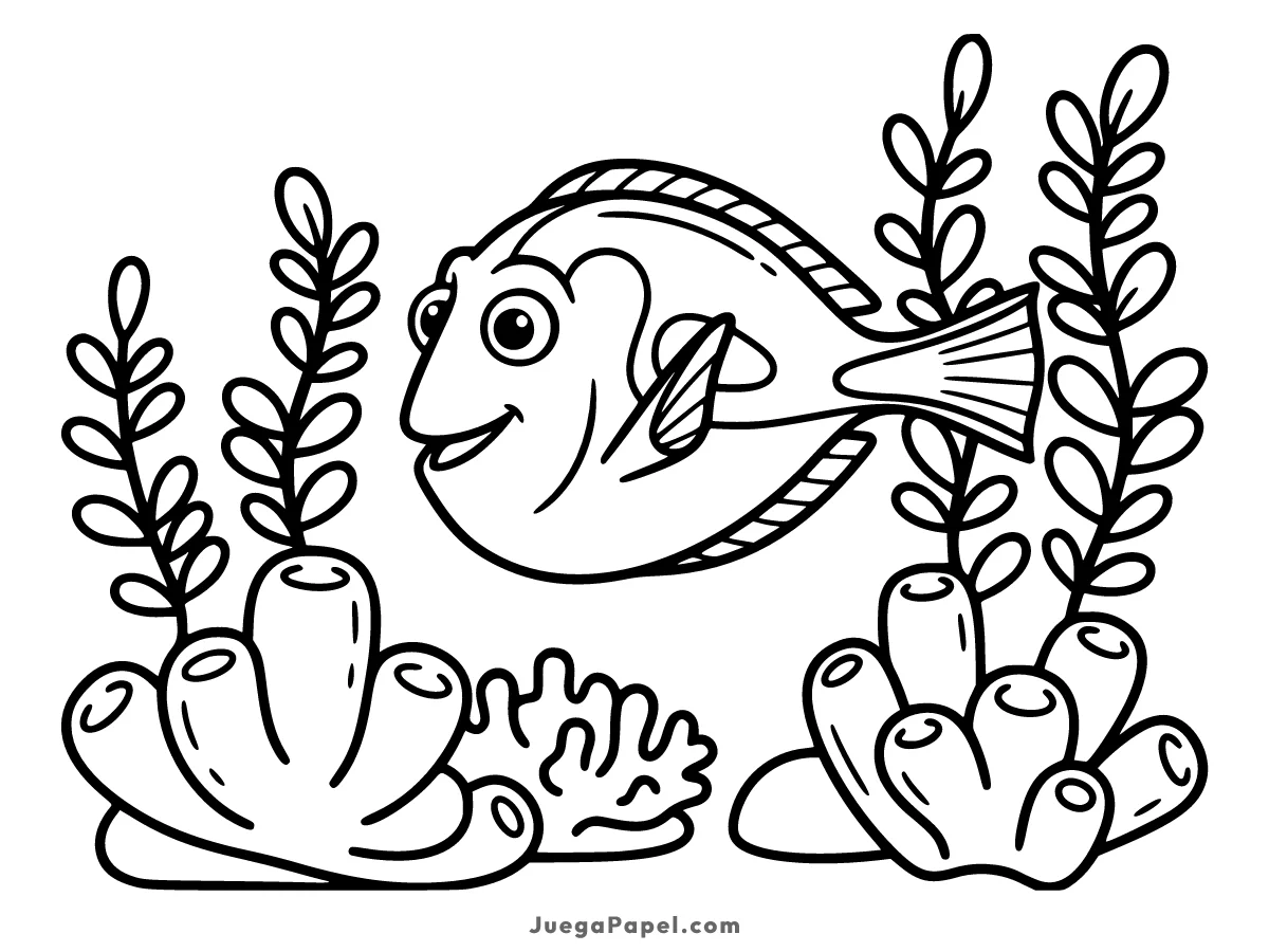 Dibujo para colorear e imprimir de Pez Cirujano